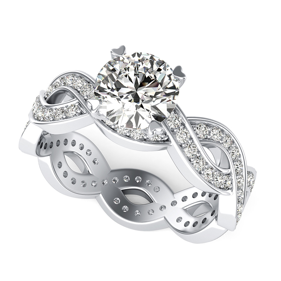 Eternity Infinity Twist Engagement Ring