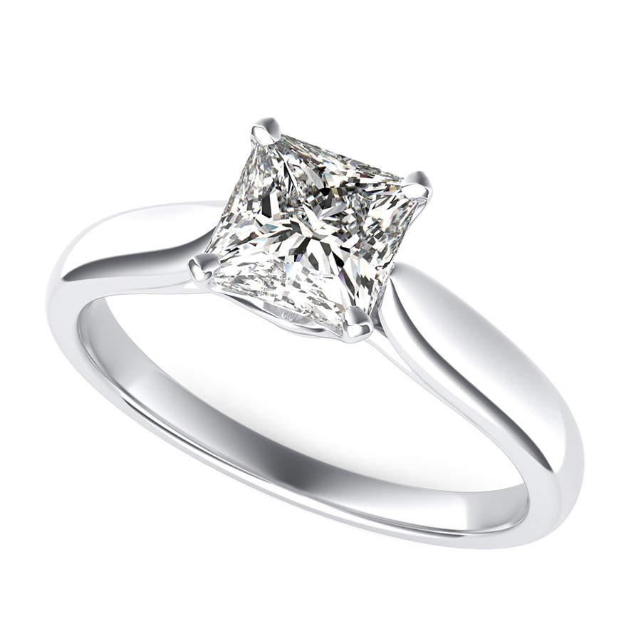 Victoria Royal Solitaire Cathedral Engagement Ring
