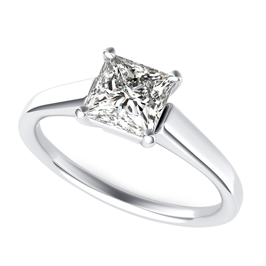Classic Double Wire Basket Solitaire Engagement Ring