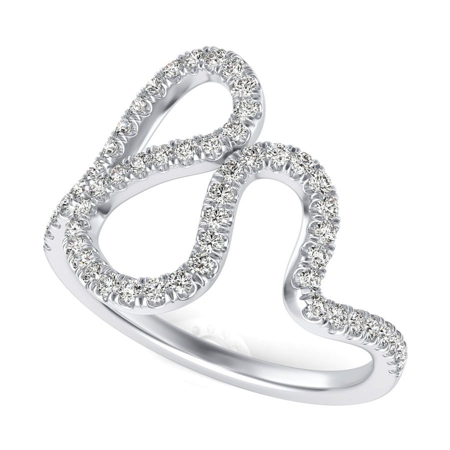 U Prong Twist Fashion Ring