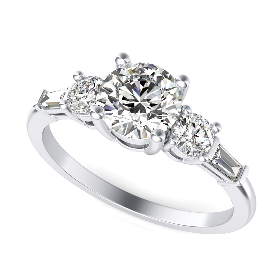 Three Stone Engagement Ring