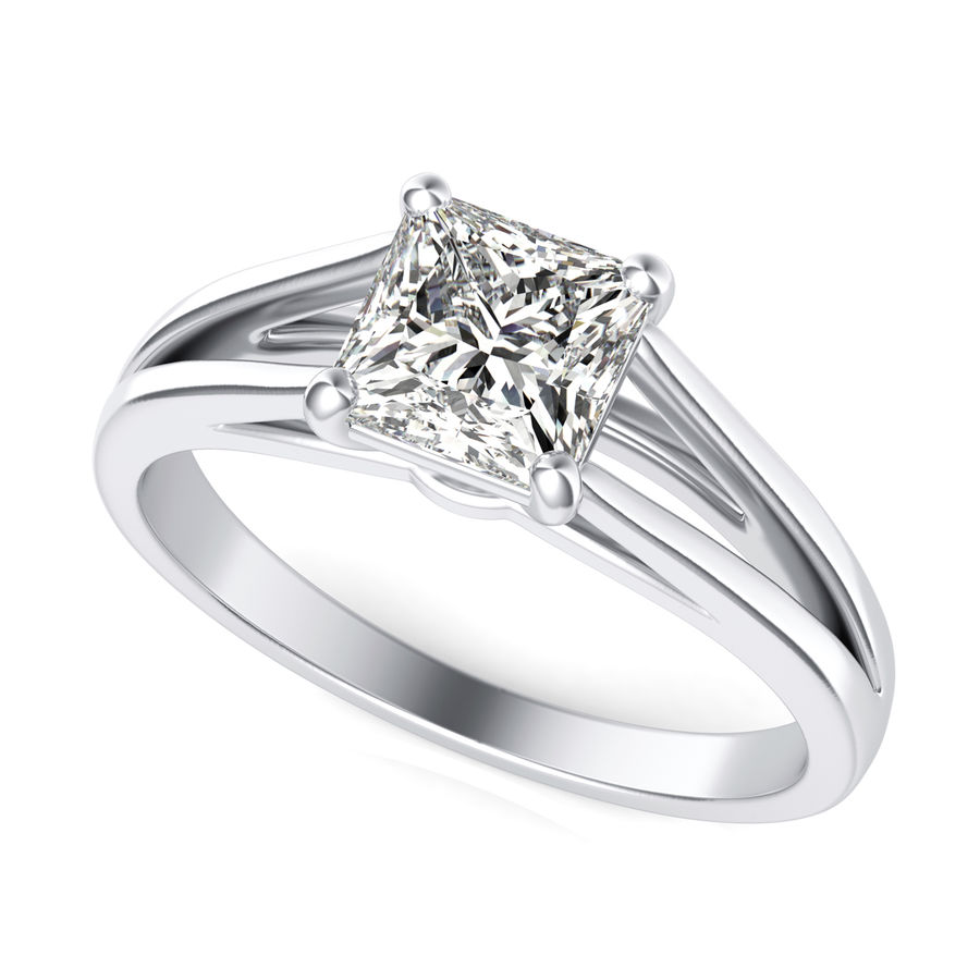 Round Cut Diamond Split Shank Crossover Engagement Ring | Harris Jeweler |  Troy, OH