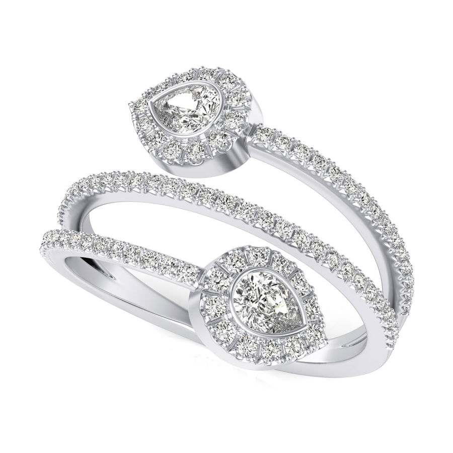 Pear Spiral Ring