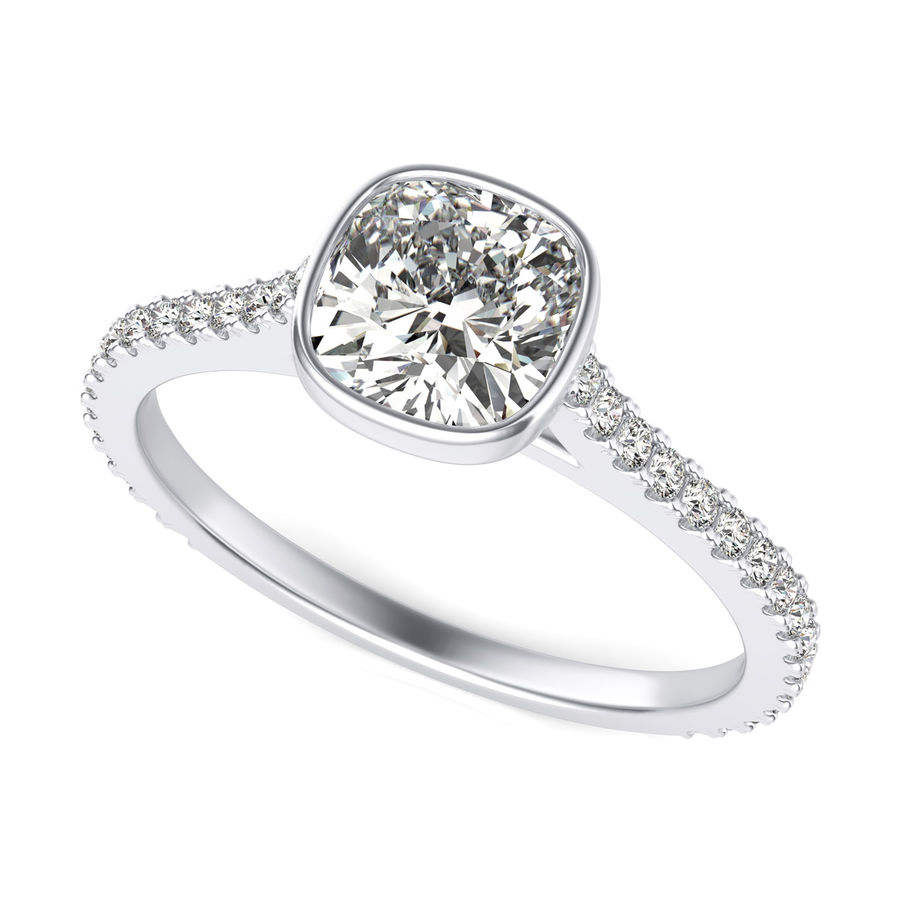 Cathedral Bezel Engagement Ring