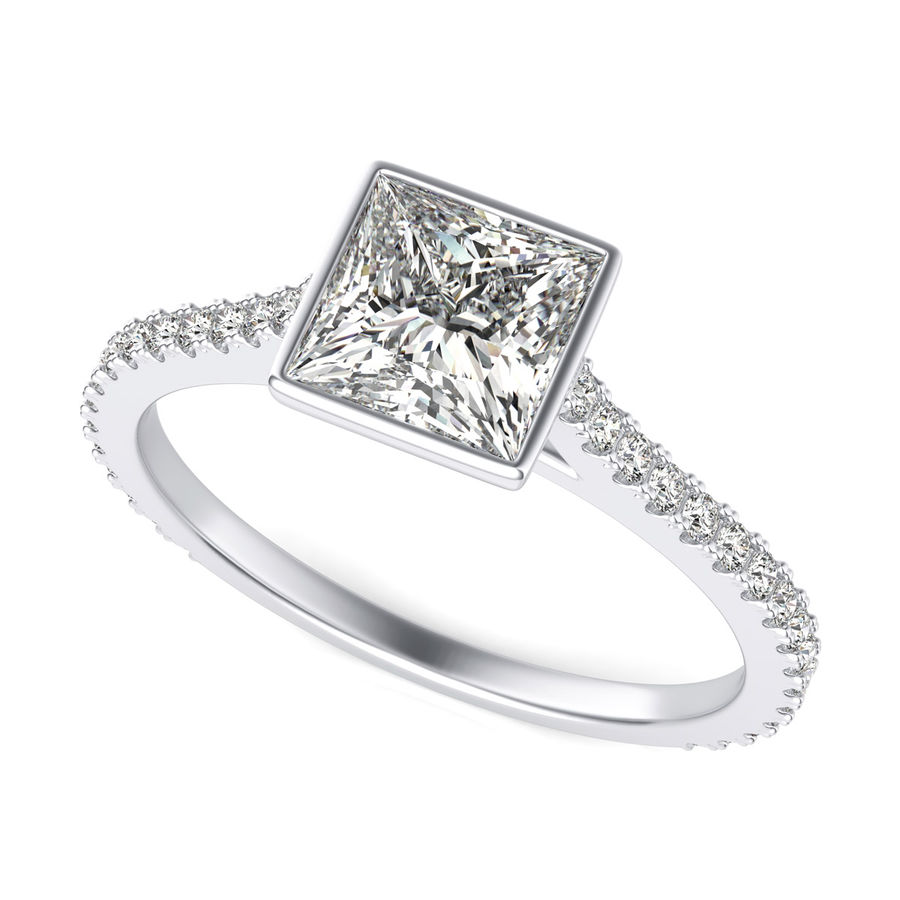 Cathedral Bezel Engagement Ring