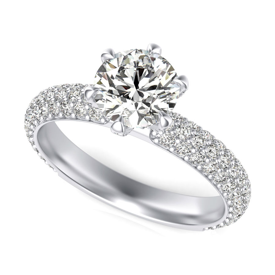 Micro Pave Engagement Ring