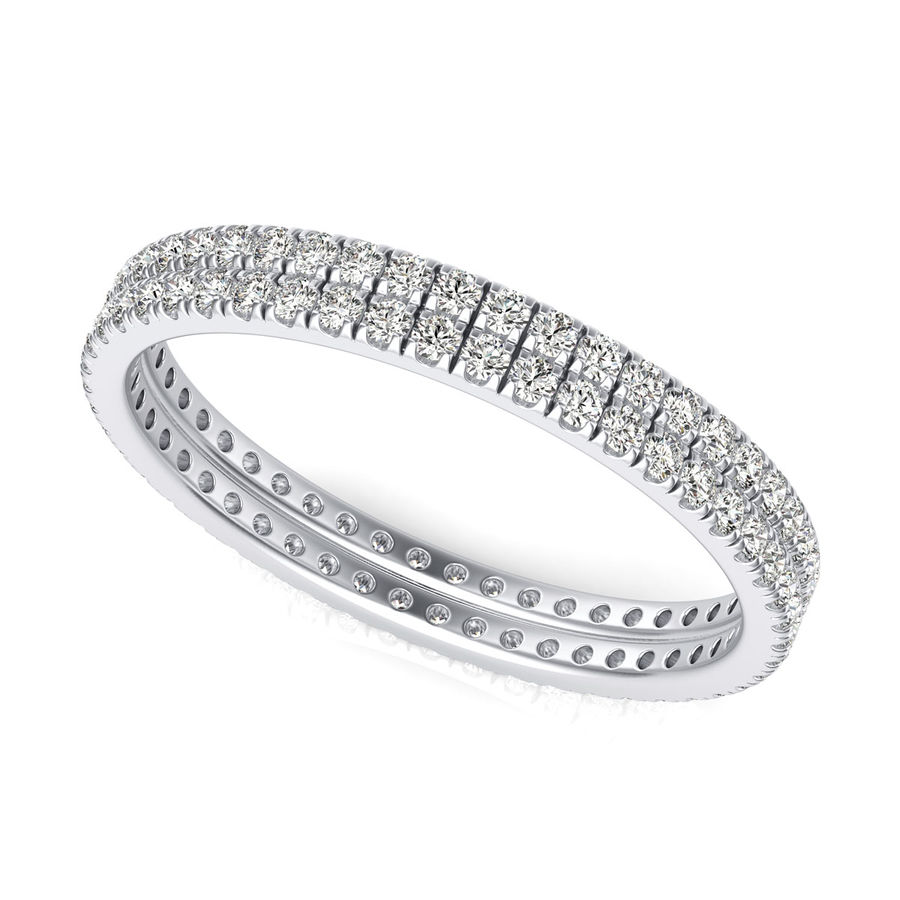 Two Row Half Eternity Band