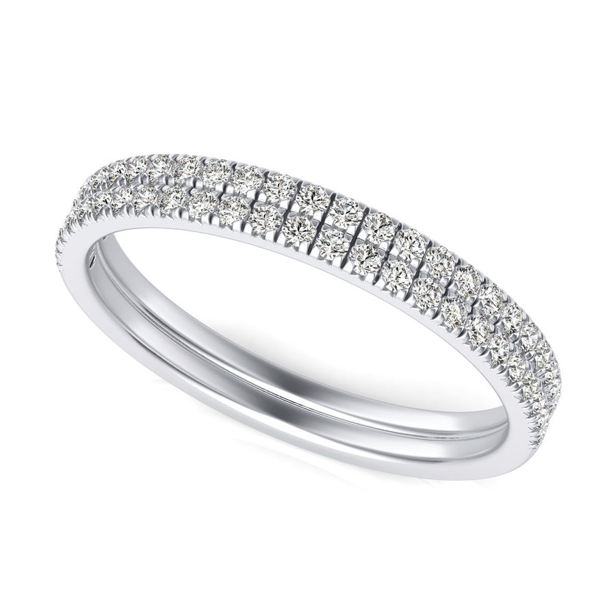 Two Row Half Eternity Band