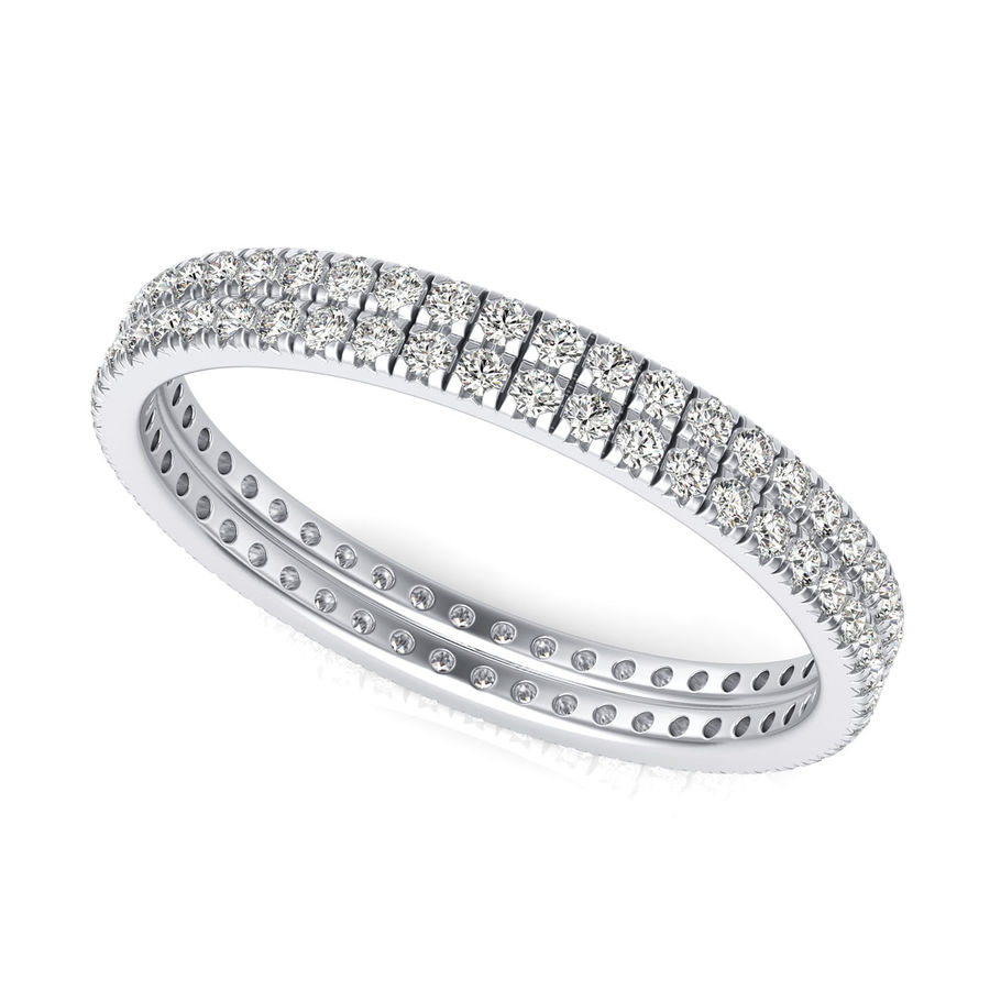Two Row Half Eternity Band