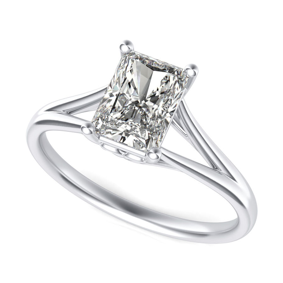 Cathedral Split Shank Solitaire Engagement Ring Katt Diamonds