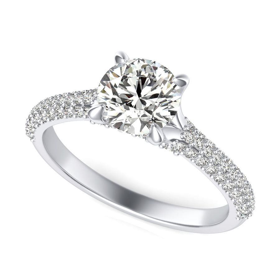 Micro Pave Engagement Ring