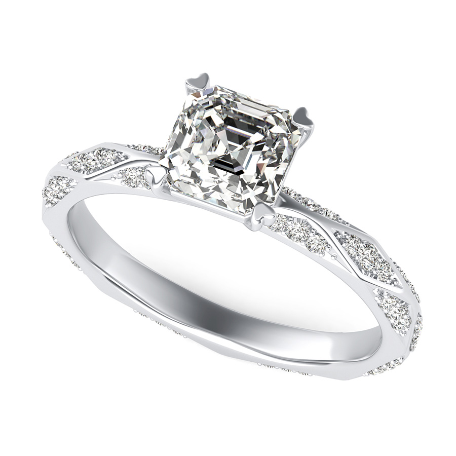Alexis Pave Eternity Engagement Ring