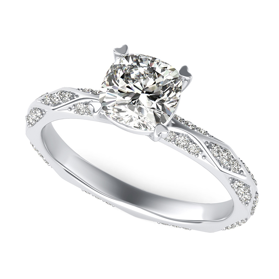 Alexis Pave Eternity Engagement Ring