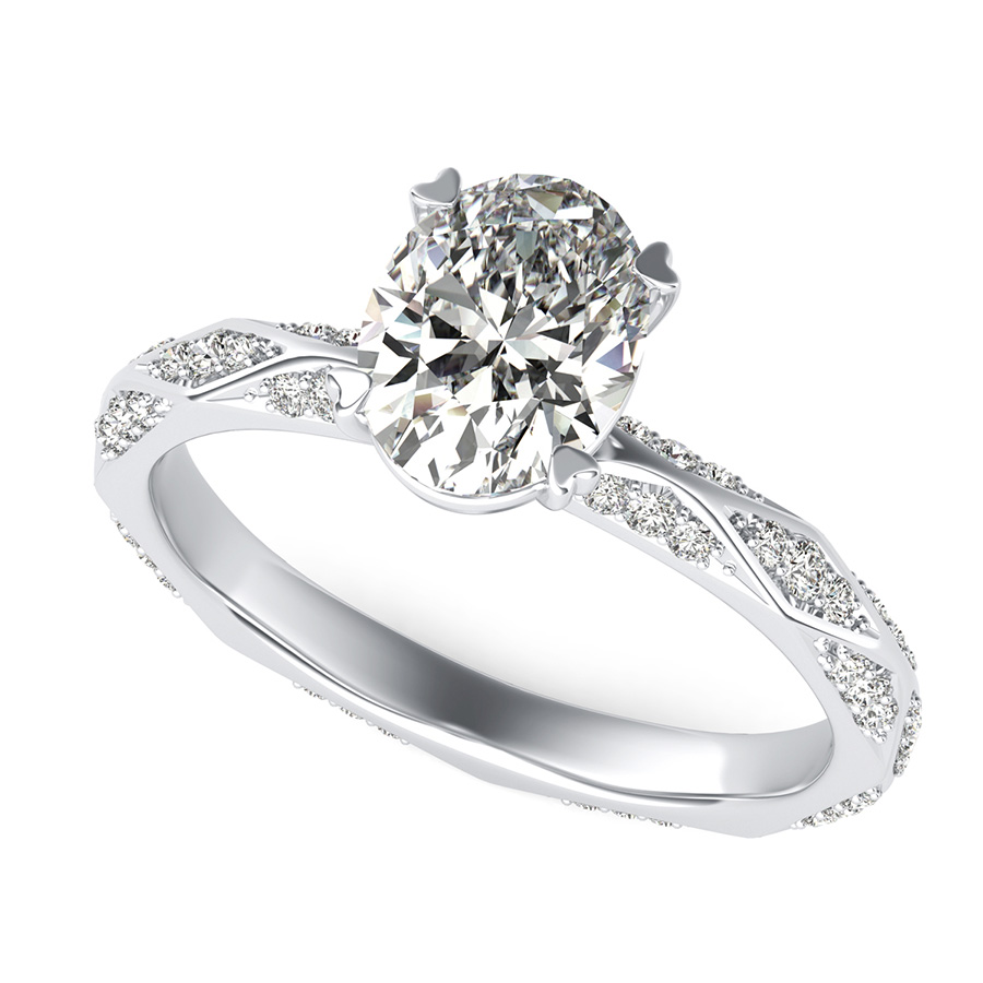 Alexis Pave Eternity Engagement Ring