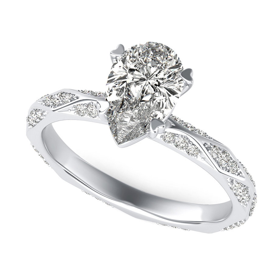 Alexis Pave Eternity Engagement Ring