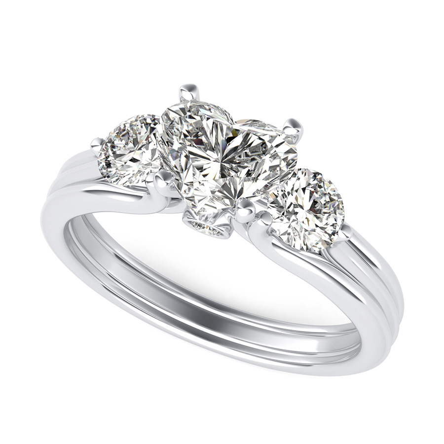 Hartine Three Stone Engagement Ring