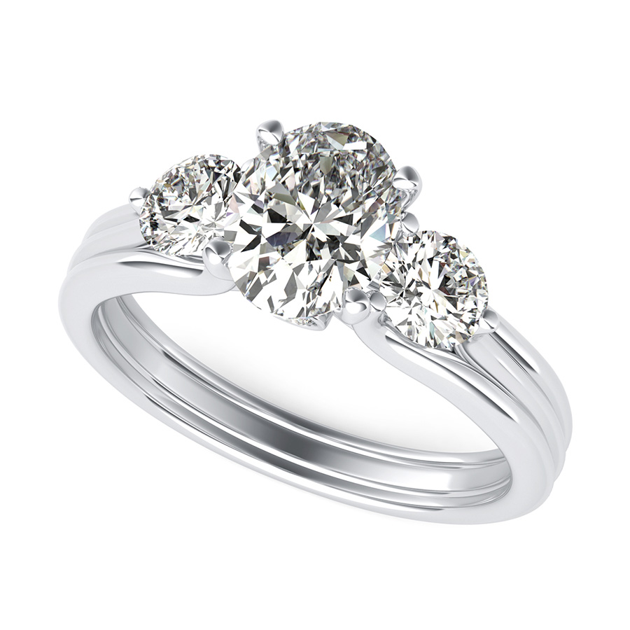 Hartine Three Stone Engagement Ring