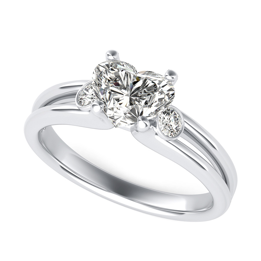 Taj Three Stone Engagement Ring