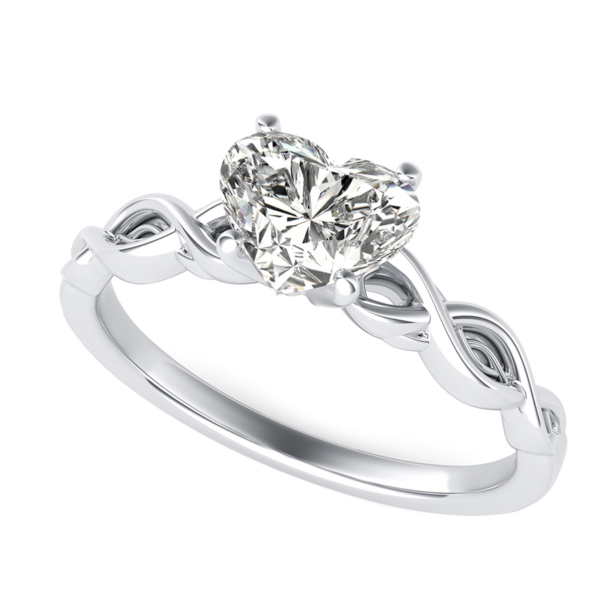 Infinity Twist Solitaire Engagement Ring